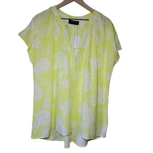 Lane Bryant Swing Notch-Neck Woven & Knit Top Size 18/20